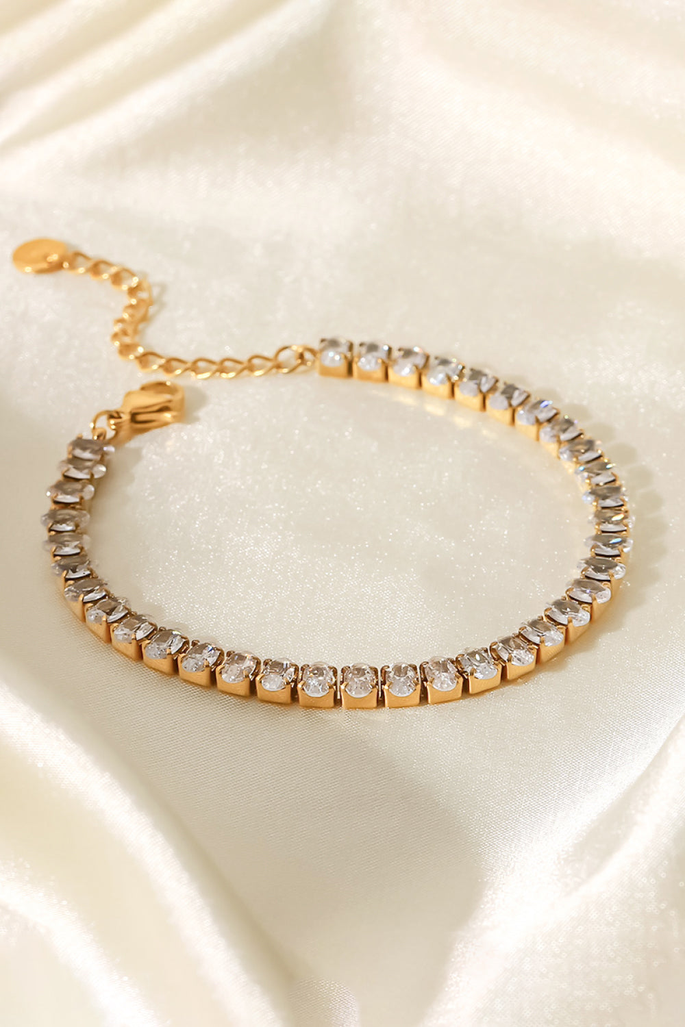 Inlaid Zircon 18K Gold Plated Bracelet